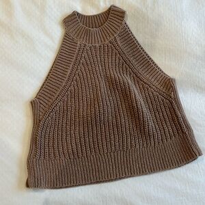 Wilfred Knit Halter, Tan Brown, Size S